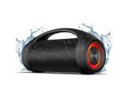 SVEN PS-370 Black, Bluetooth Waterproof Portable Speaker, 40W RMS, Water protection (IPx5) Support for iPad & smartphone, FM tuner, USB & microSD, TWS, built-in lithium battery -2x3600 mAh, ability to control the tracks, AUX stereo input